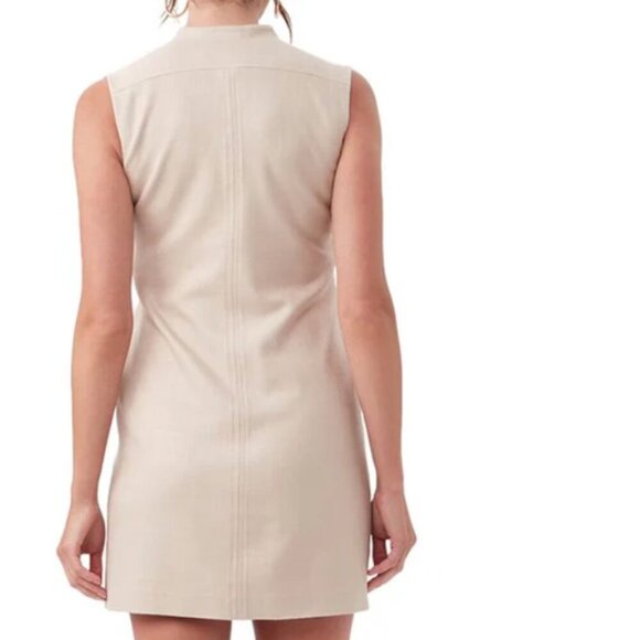 NWT Trina Turk Suntan V-neck Sleeveless Dress with Pockets in Green Size - Picture 2 of 5